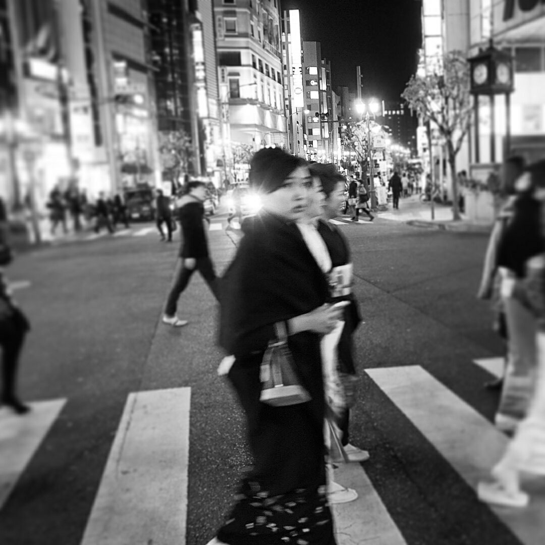 on the streets of Kobe.