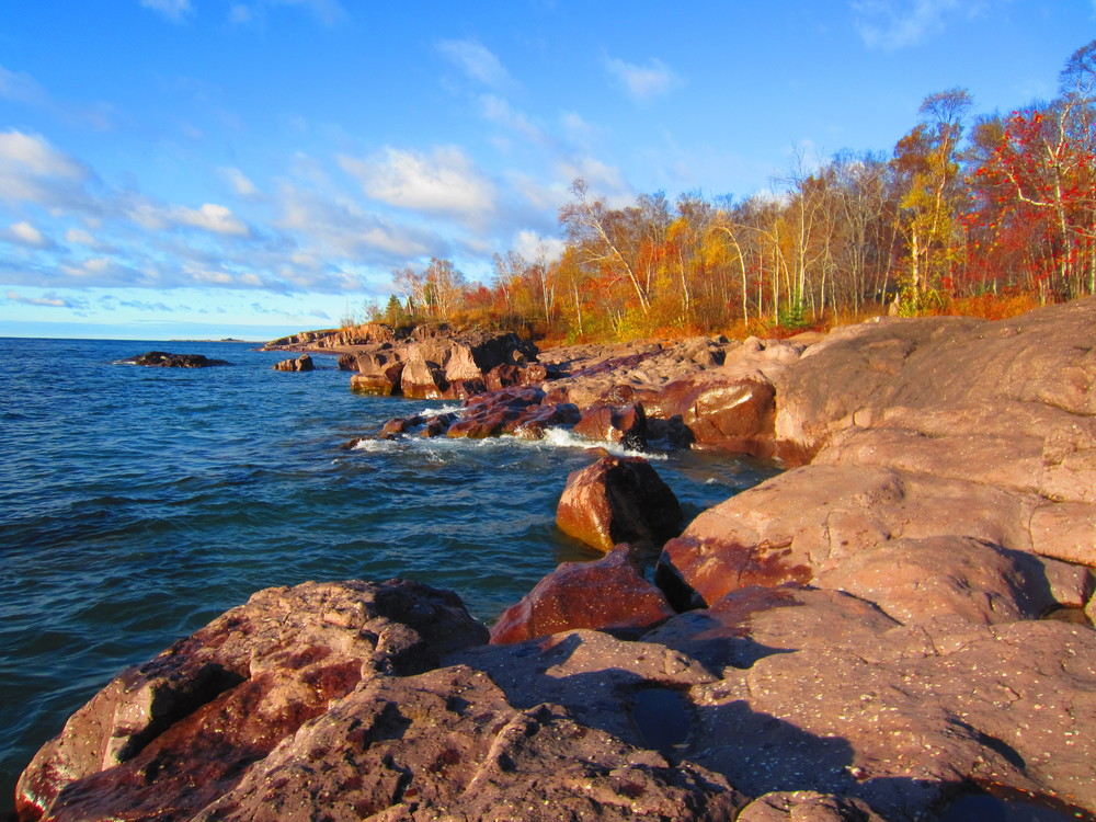Fall Colors on Lake Superior at Temperance River State Park