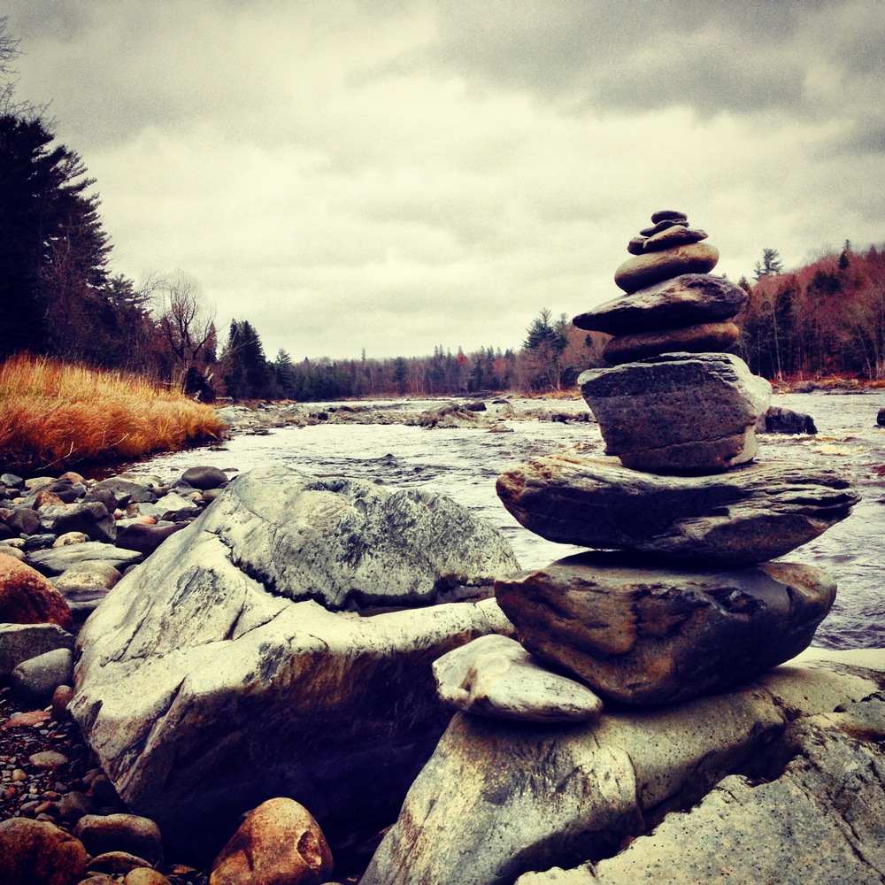 Rock Cairn on the Banks of the St. Louis 