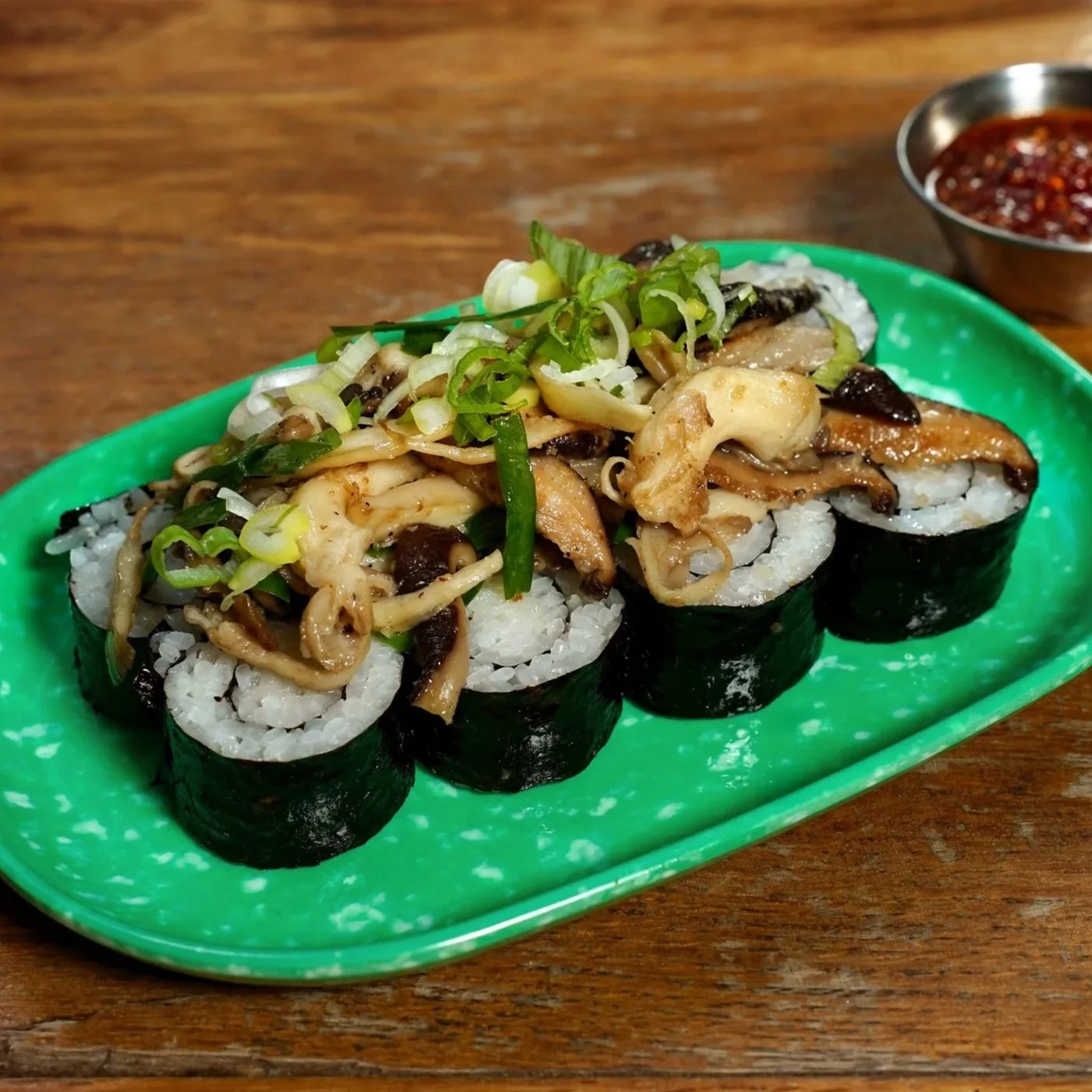Stir Fried Mushroom Kimbap