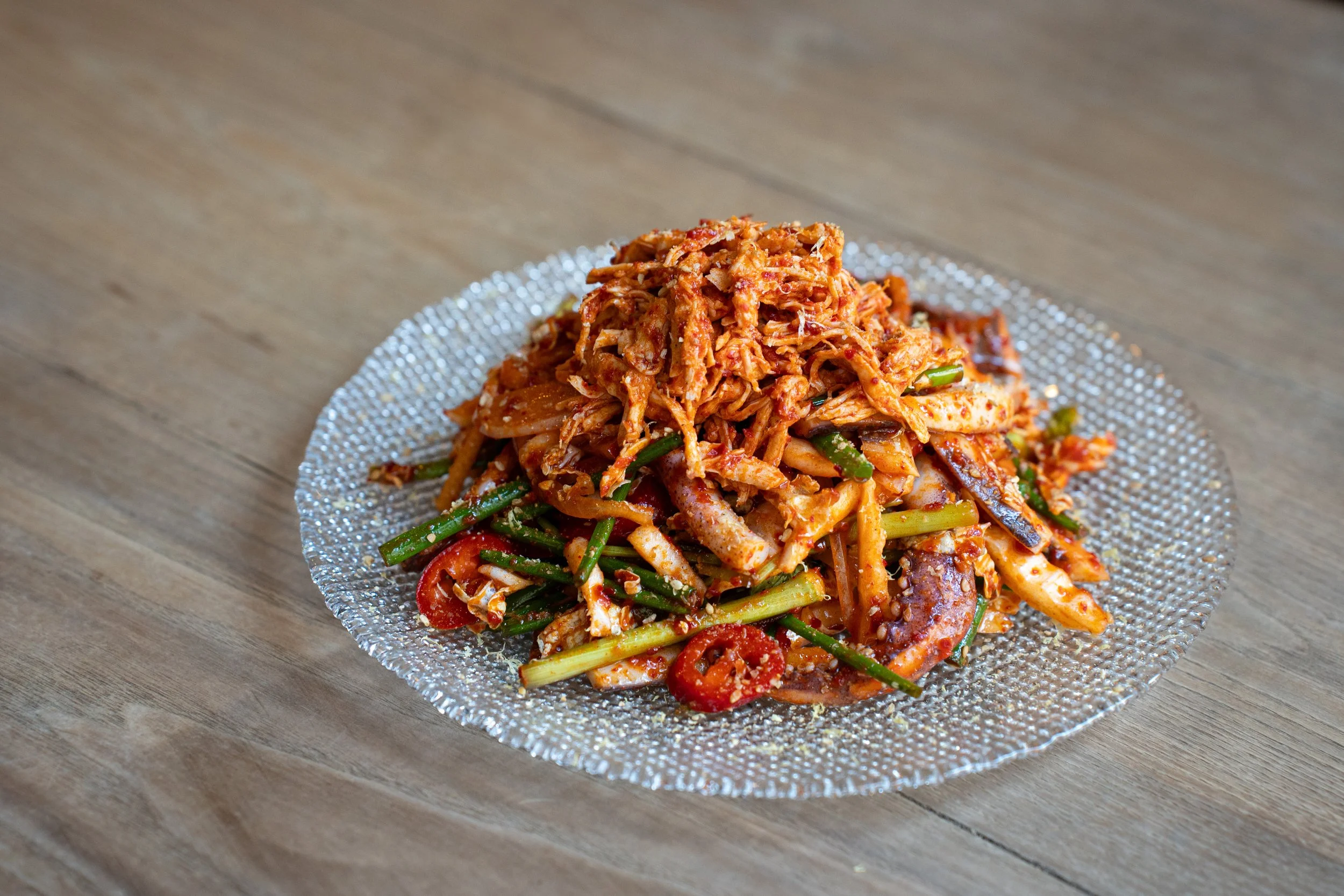 Spicy Squid &amp; Chicken Muchim $15.95