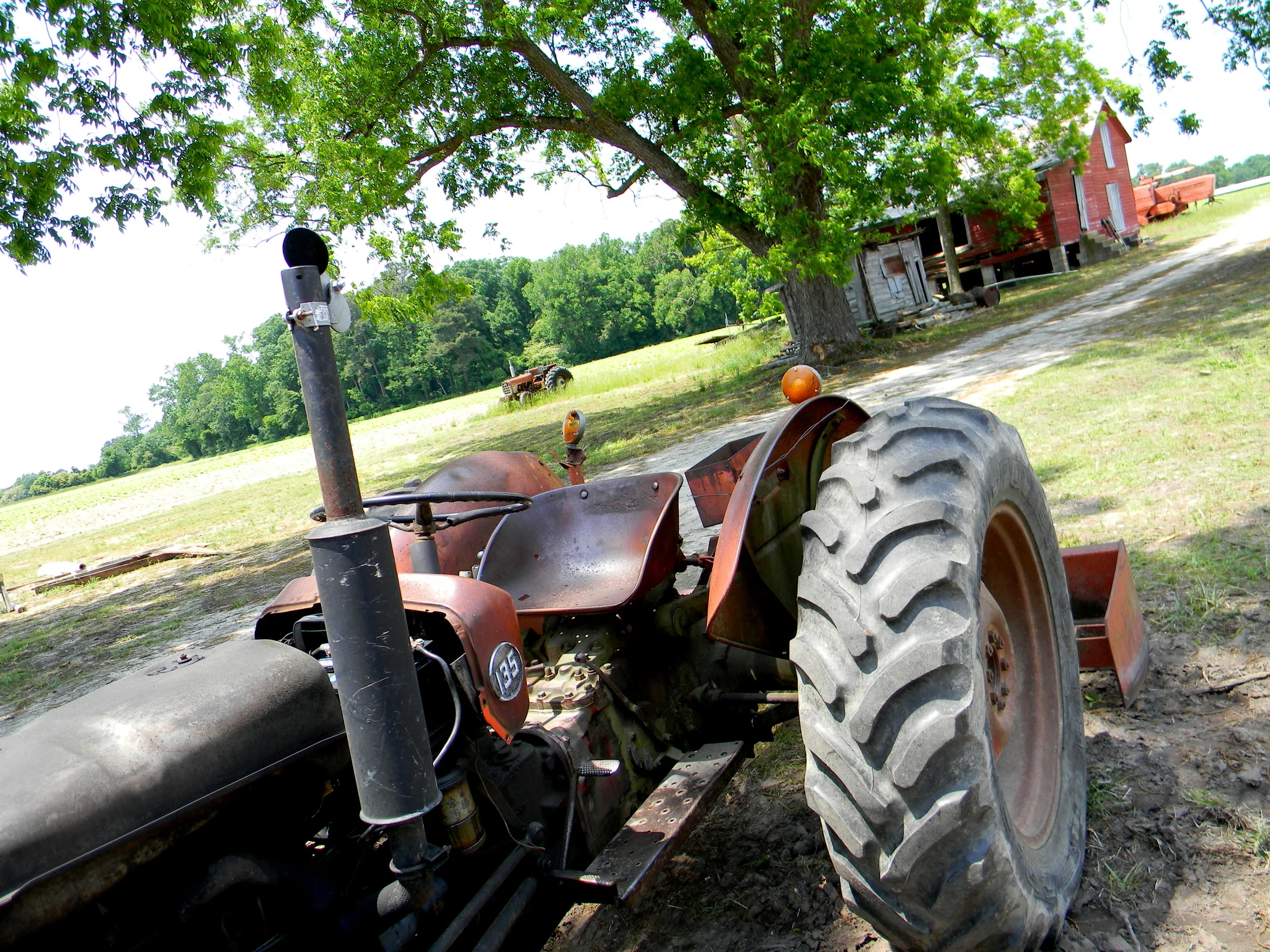 Vintage tractor on the Noble family farmstead