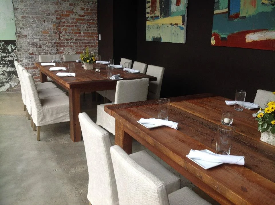 Fancy Fixings Tables at the Chef & the Farmer restaurant