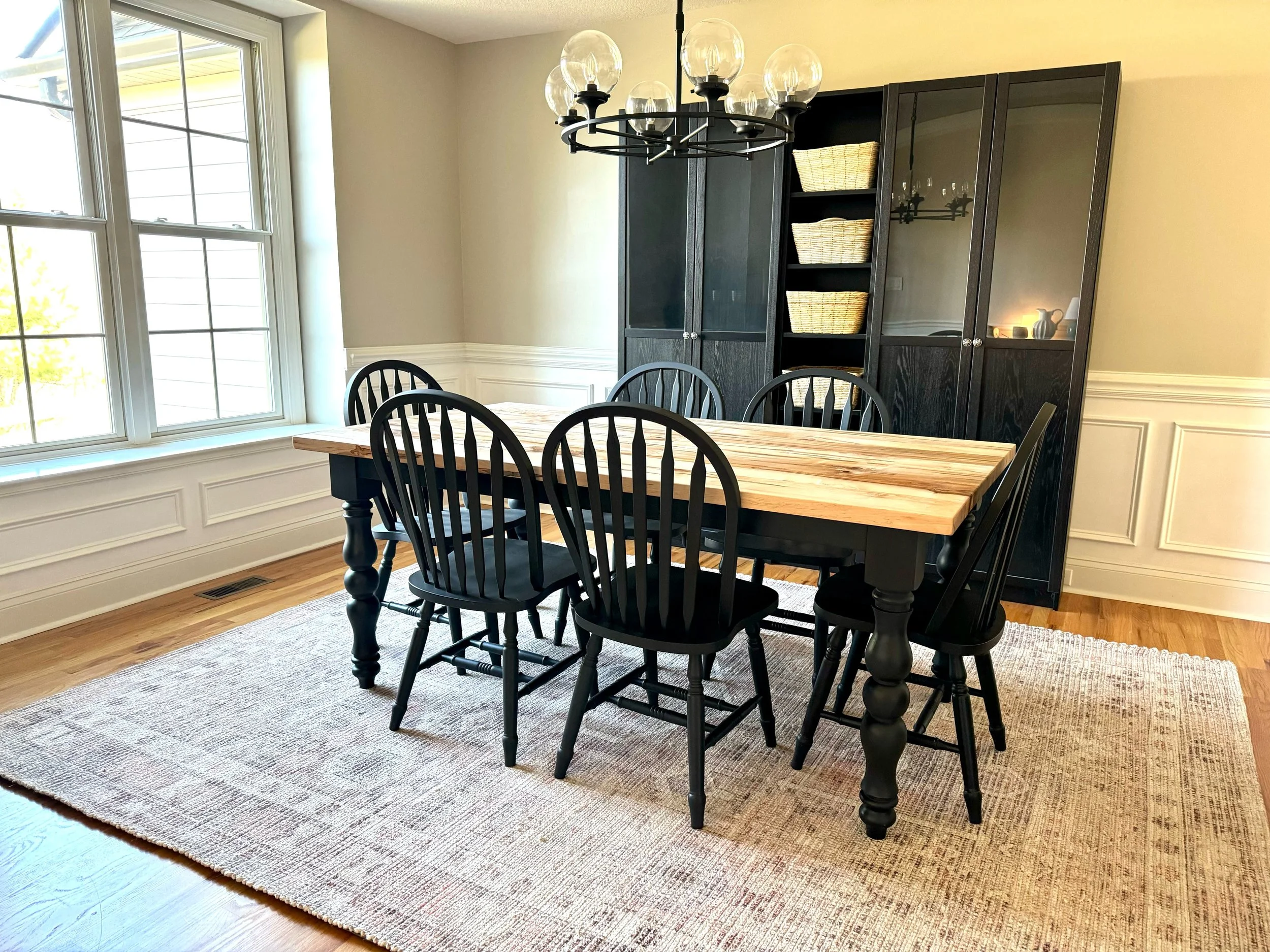 Grandma's Kitchen Table with Windsor Chairs