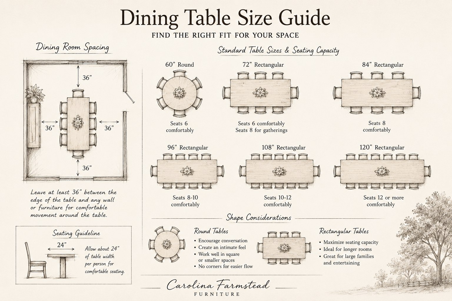 How to Choose the Right Dining Table Size for Your Space