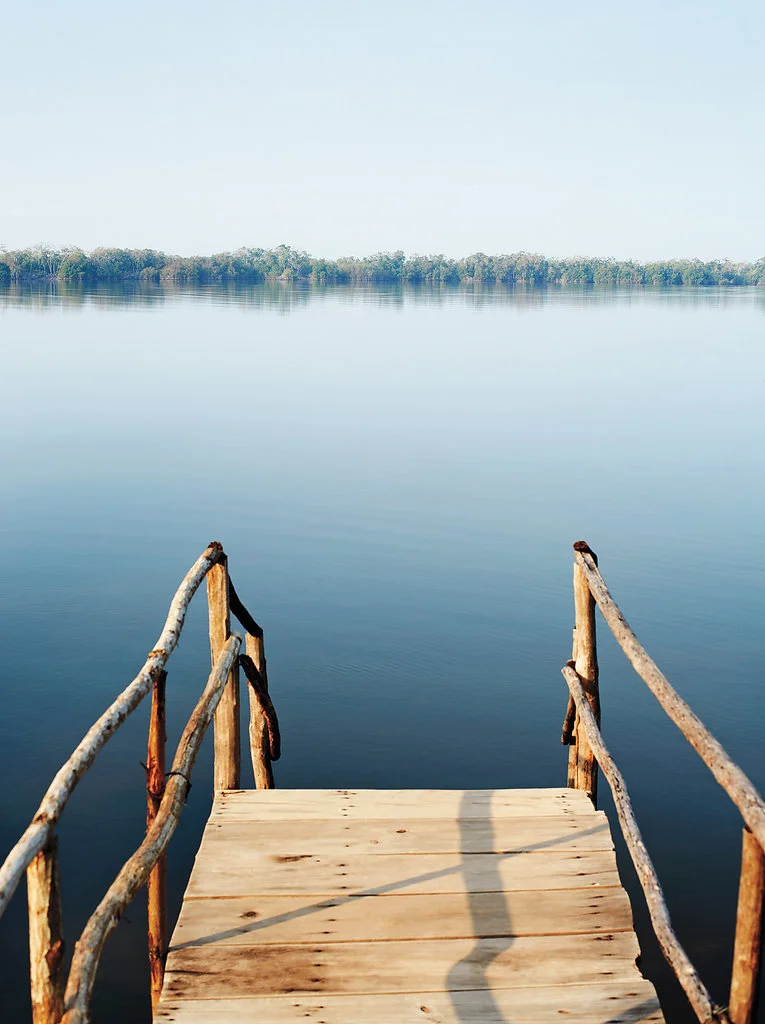 A pier overlooking Manialtepec Lagoon just outside of town.  Photo by Christopher Sturman  