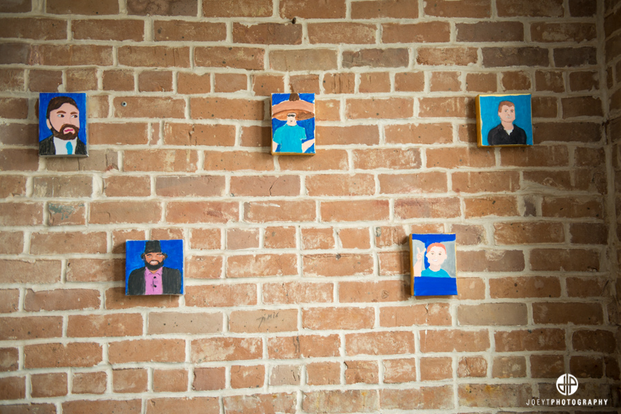 As an Art Teacher the Bride asked her students to each create a piece for her to display at the wedding.