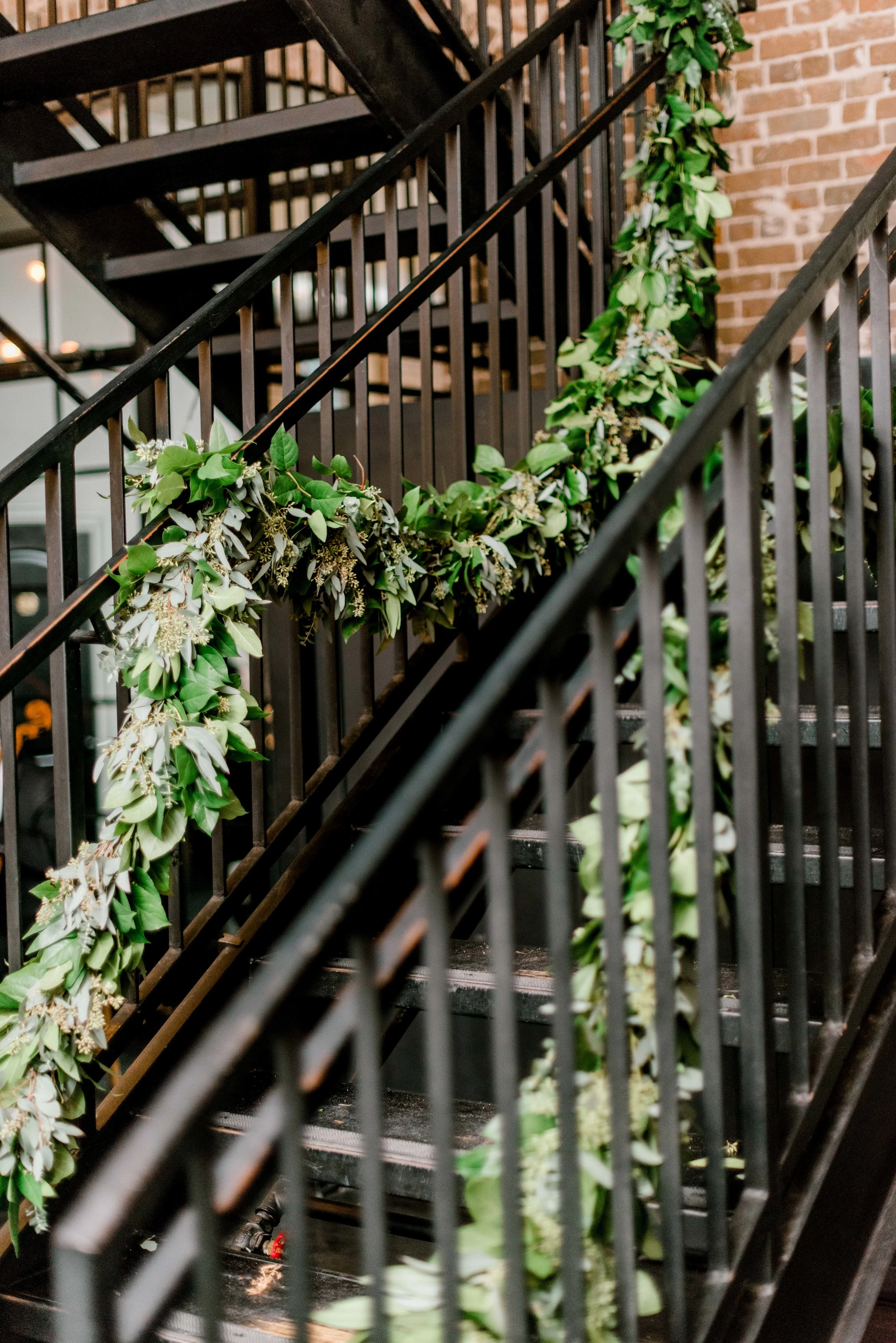 A little touch of greenery added to our stairs. 