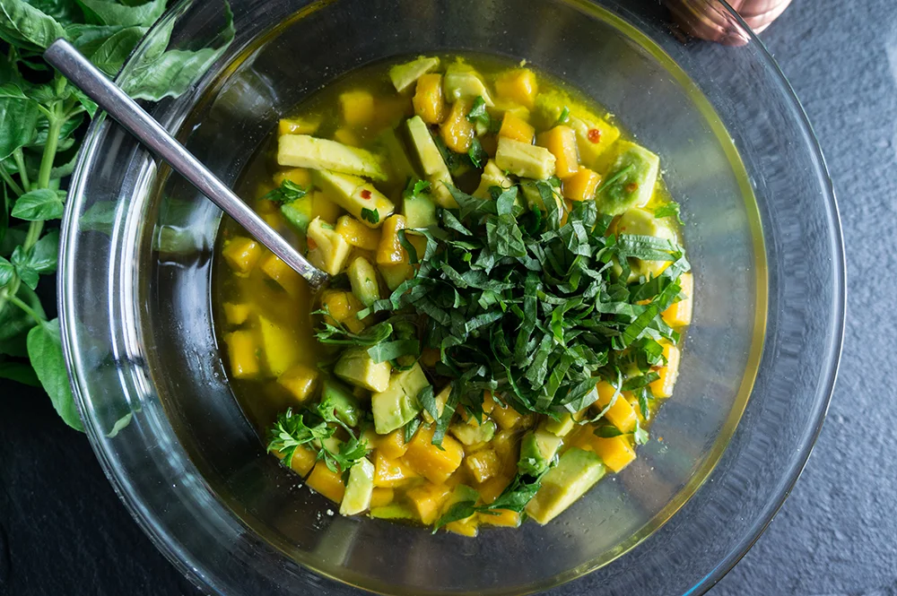 Mango and avocado salsa