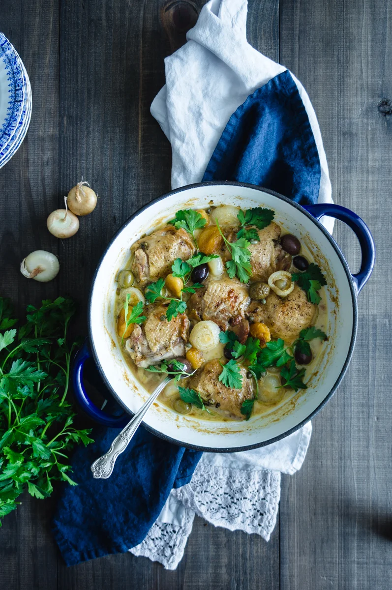 Spiced beer braised chicken