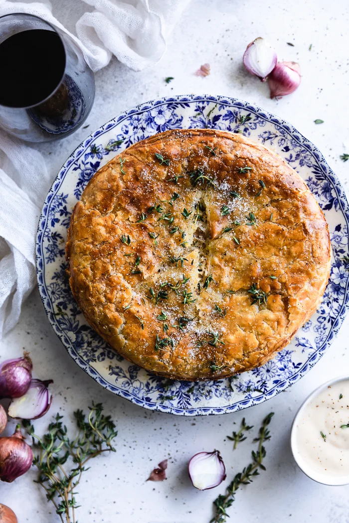 Chicken Alfredo Puff Pastry Pie recipe using Alfredo sauce