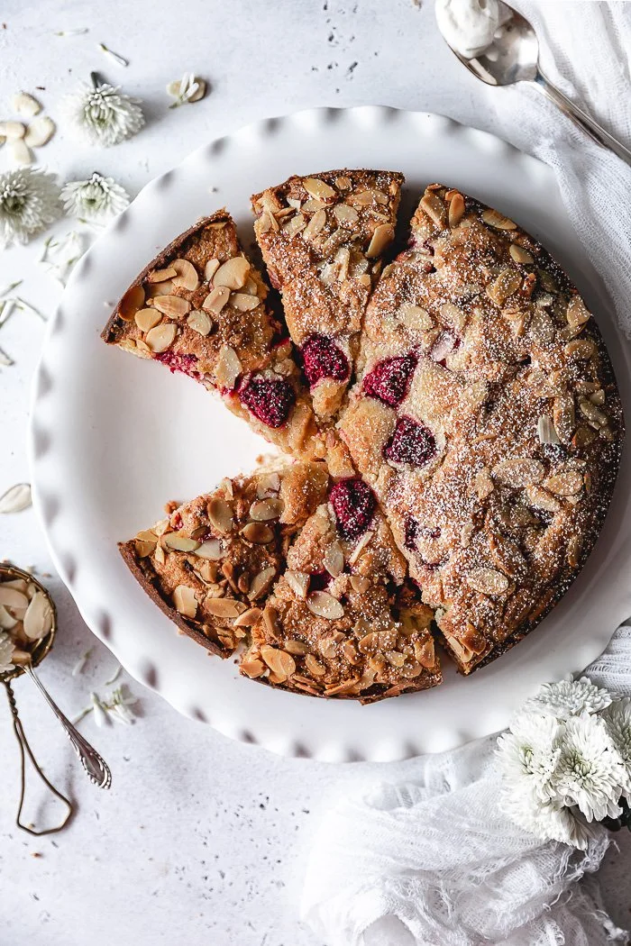 Lemon Raspberry Ricotta Cake