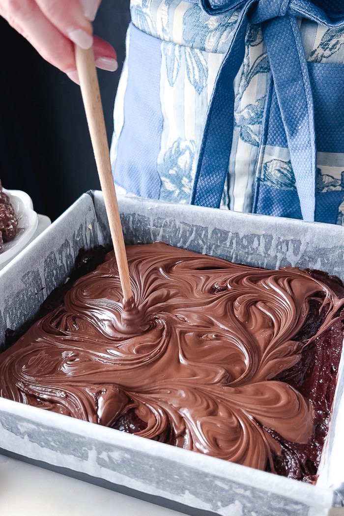 Nutella Ferrero Rocher Brownies with Brown Butter