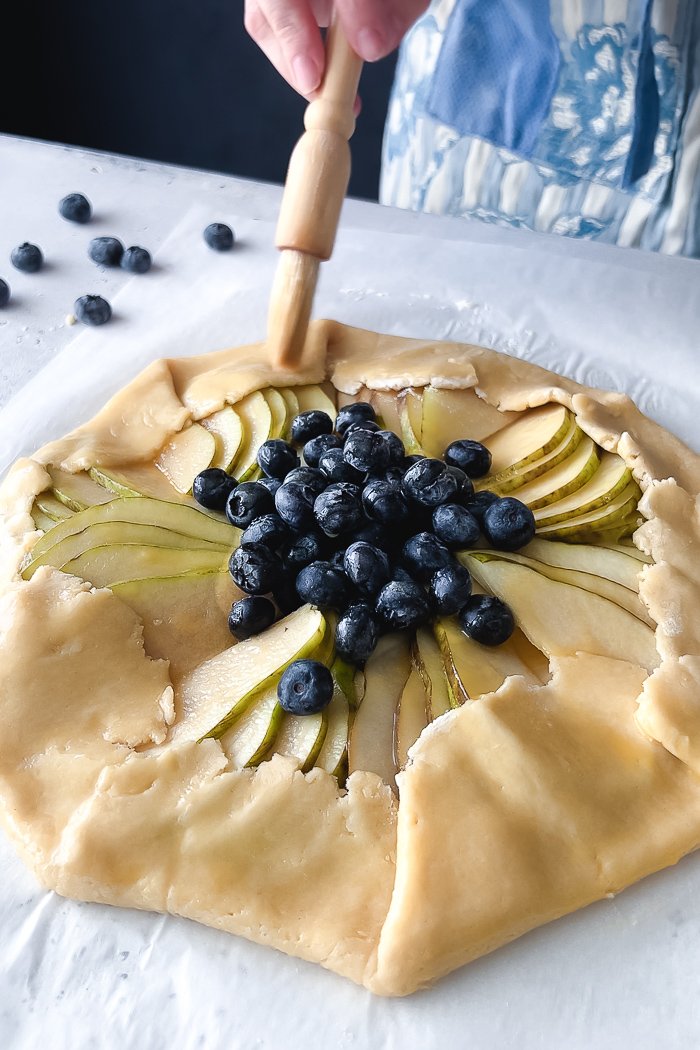 Pear and Blueberry tart