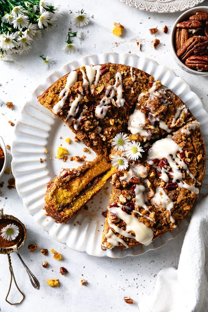 Super Soft and Moist Pumpkin Spice Coffee Cake