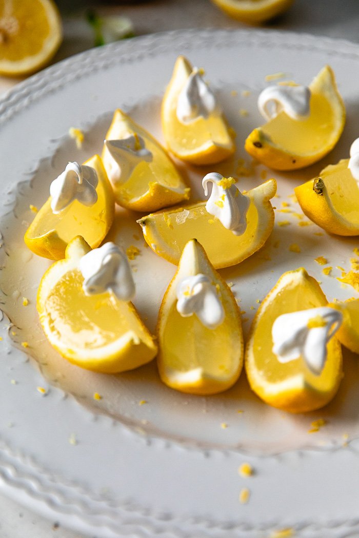 Lemon Basil Vodka Sour Jelly Shots
