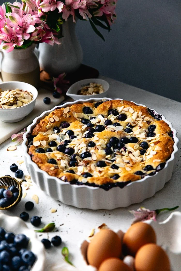Blueberry Cream Cheese Panetela Cake