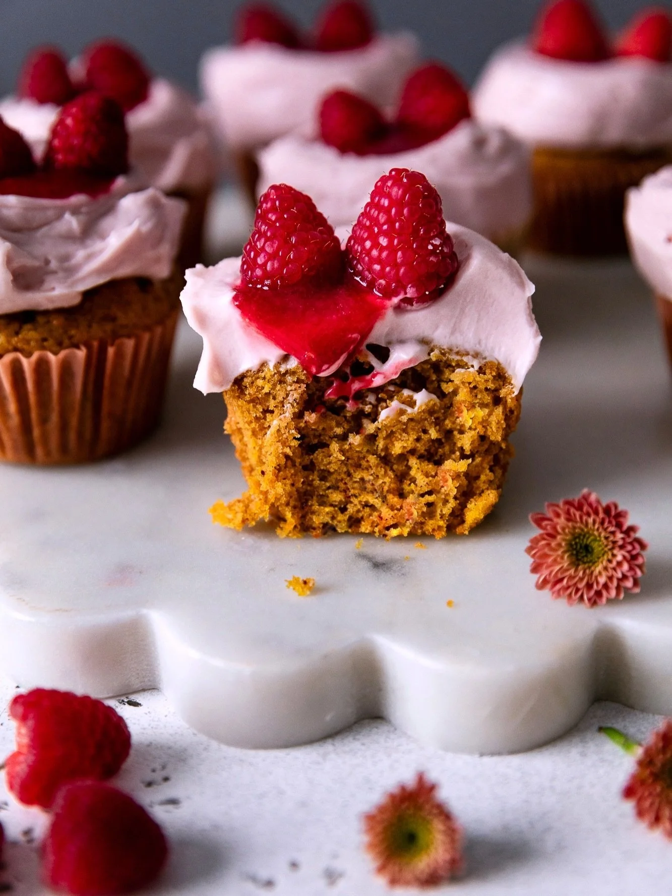 I kid you not, these super moist carrot cupcakes are really the best you would ever taste! I added a homemade carrot puree to the mix besides using shredded carrots, and used coconut oil for extra moisture. They come together easily and effortlessly 
