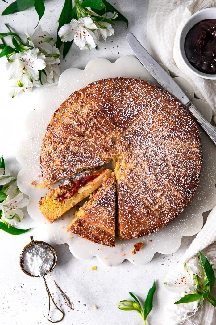 Guava and Cream Cheese Butter Cake (Gâteau Breton)
