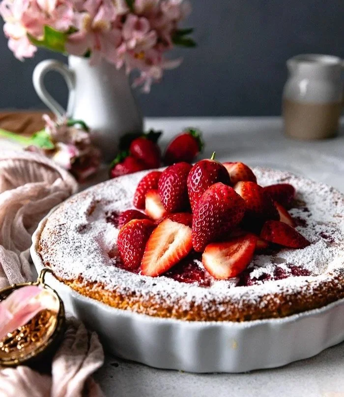 I know you&rsquo;ll love this rich, buttery Strawberry Gooey Butter Cake as much as I do!! It&rsquo;s super easy to make and packed with a lot flavor! My favorite part is the mix of textures. You get a buttery cake base, a gooey cream cheese layer, a