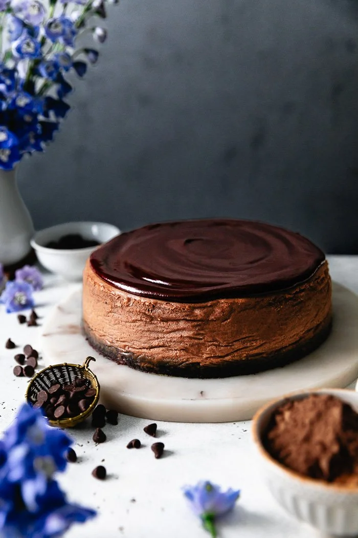 Ultra-Creamy Chocolate Cheesecake with a Fudgy Brownie Bottom