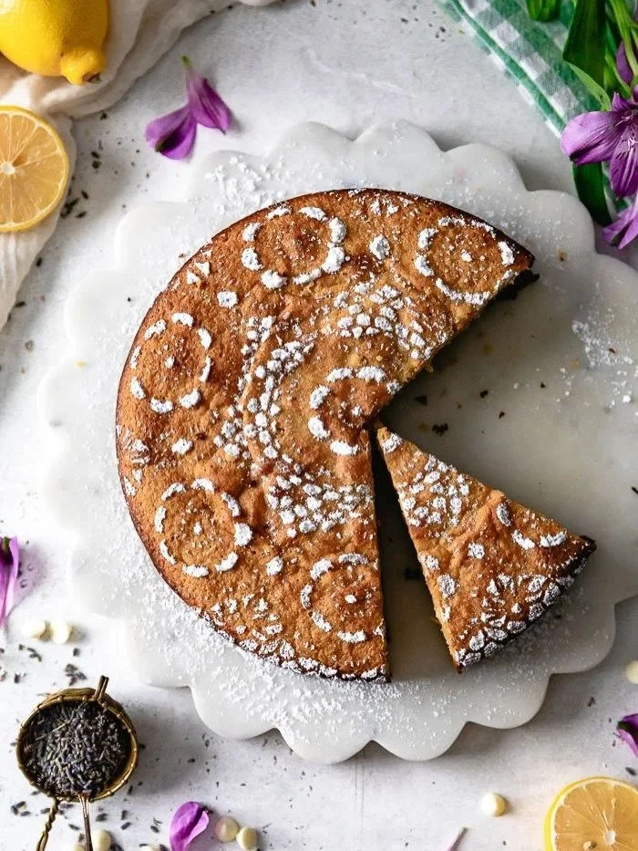 This naturally gluten-free Lemon Lavender Almond Cake is one of my favorite desserts to make when I want something simple but special. It&rsquo;s soft, moist, and full of bright lemon flavor with the prettiest hint of lavender. I love how the almond 