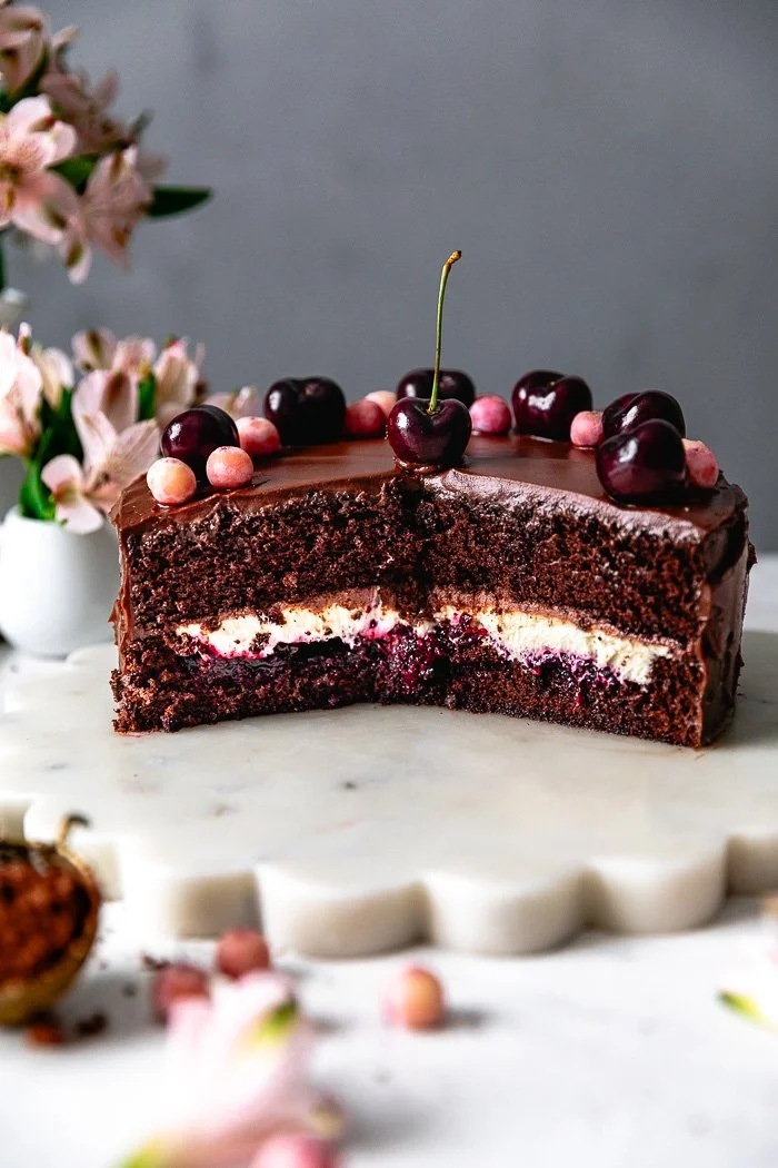 Black Forest Cake with Chocolate Ganache