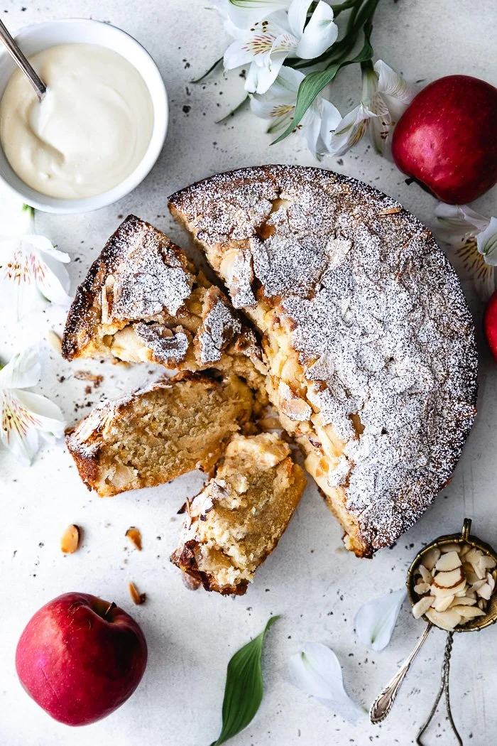 Gooey Apple Ricotta Cake