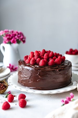 Classic Moist Chocolate Cake with Ganache Frosting