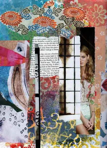 Art journal page in progress