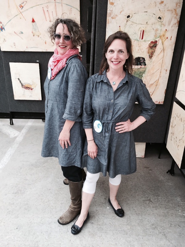 Artist Olive Krauss and me, "coincidentally" wearing the same dress during the Oklahoma City Festival of the Arts, 2015.