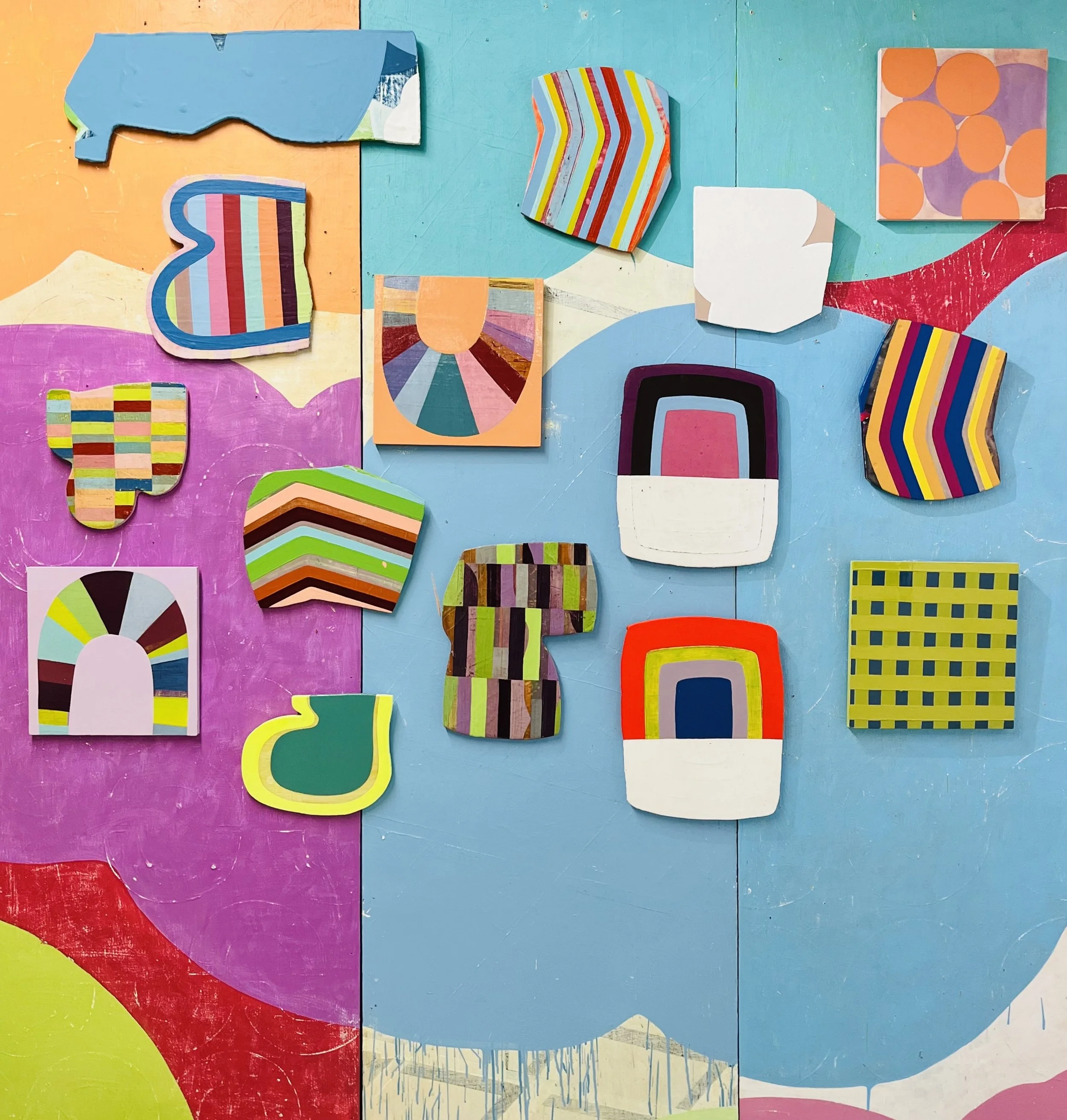  SO many “smalls!”  Original small works, mostly 12 inches and under, were always a big feature at Laura’s shows. There are a few dozen here in the studio that are priced to quickly move into collectors’ hands. These are one of kind works, never to b