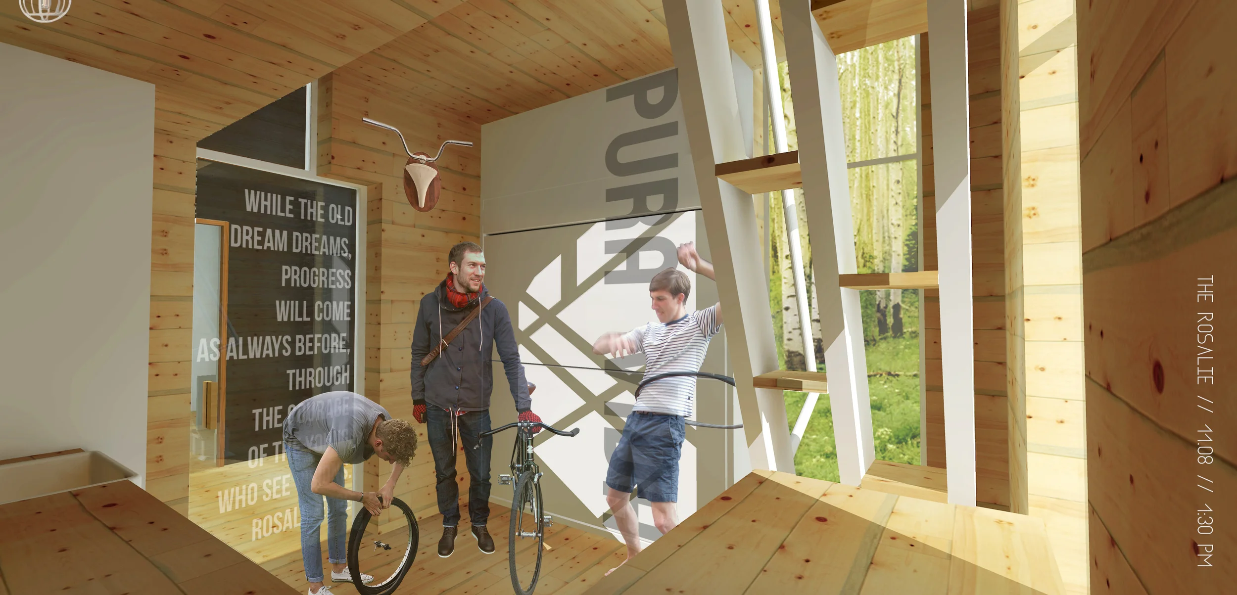  Rosalie Living Area  With the furniture tucked away, the living area opens up and has&nbsp;ample room&nbsp;to function even with multiple people occupying the space.&nbsp; 