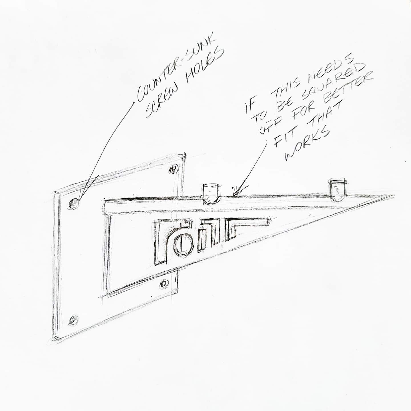 Sketched this guy up for a funky custom shelving display we're installing in the shop.  Had Ryan and the folks down @maverickmetalworks turn it into actual factual steel since it would be pretty hard to put shelves on an illustration.  Swipe to see t