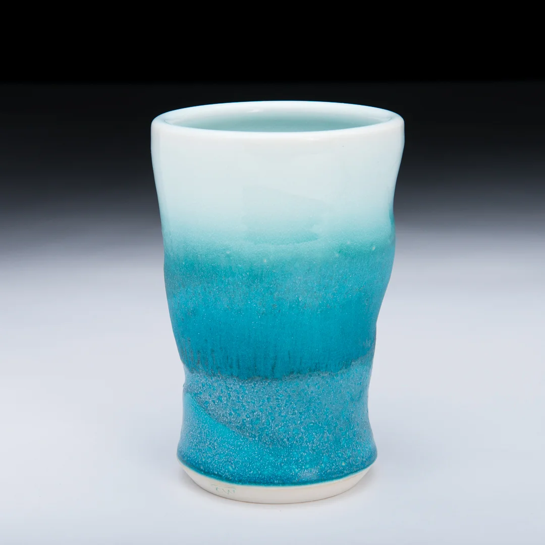 Porcelain Turquoise Cup $12