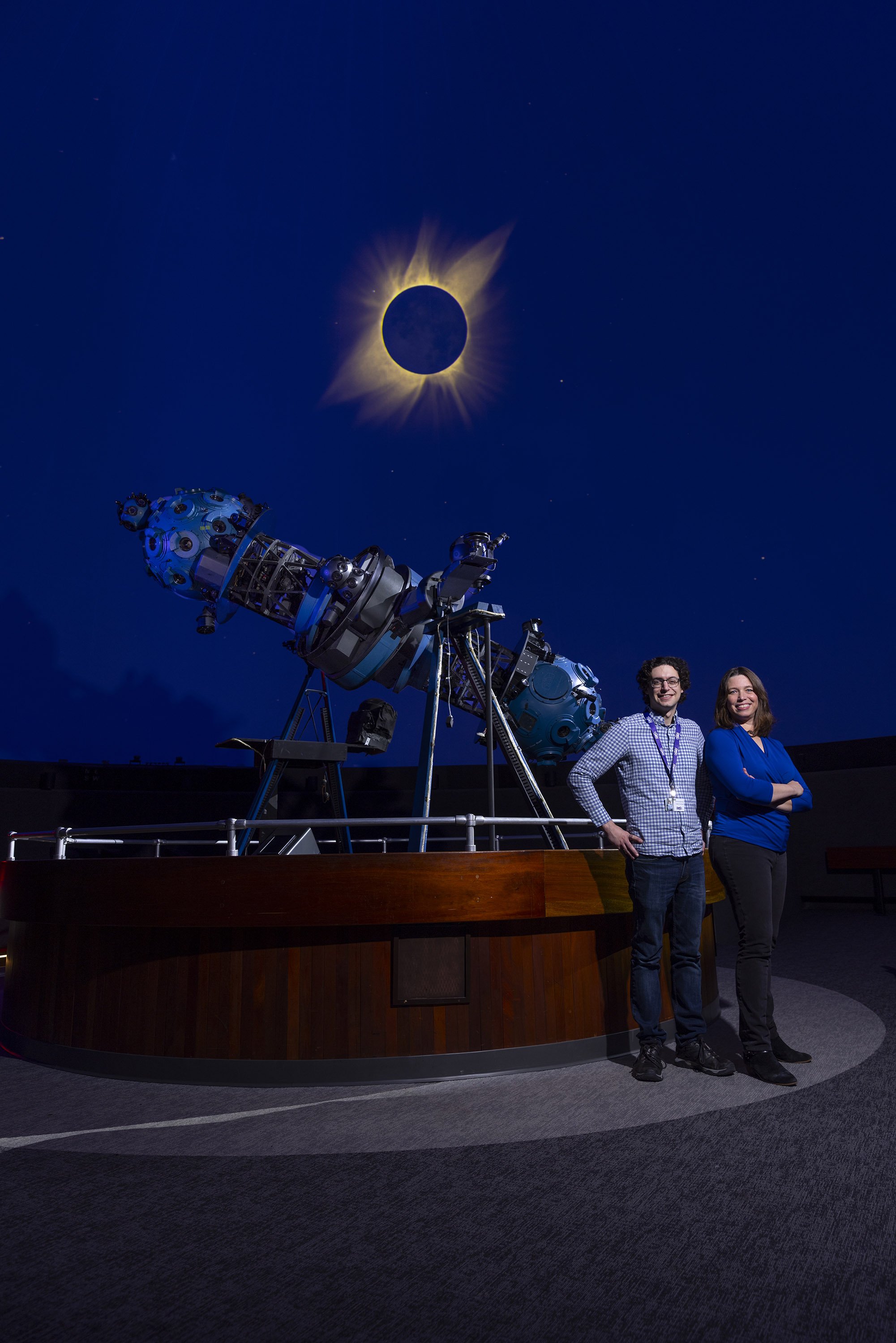 Scientist Dan Schneiderman and Debra Ross Rochester Planetarium