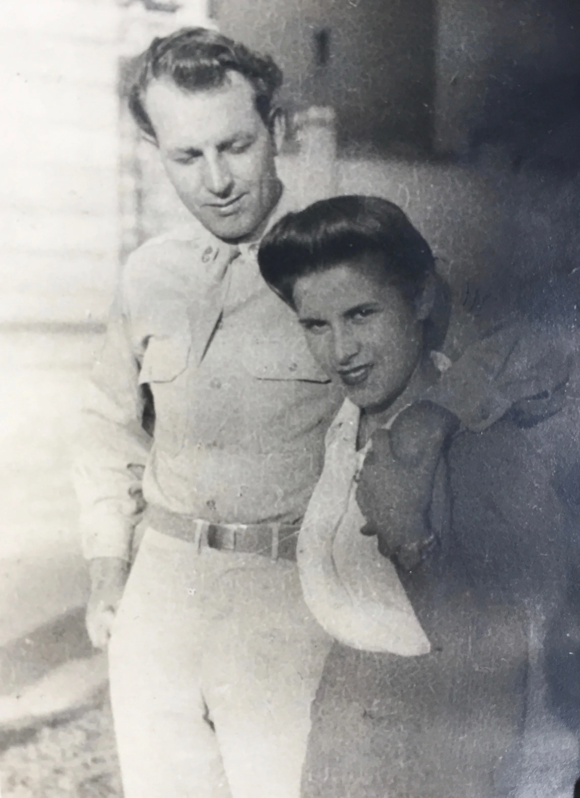 Leonard W. and Gisella Sizemore in Milan, Italy, 1947.