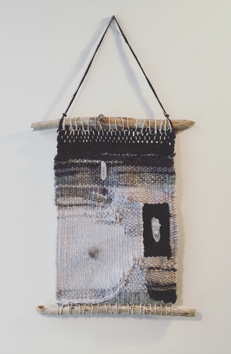 Untitled weaving, various fibers and other natural materials, 2017
