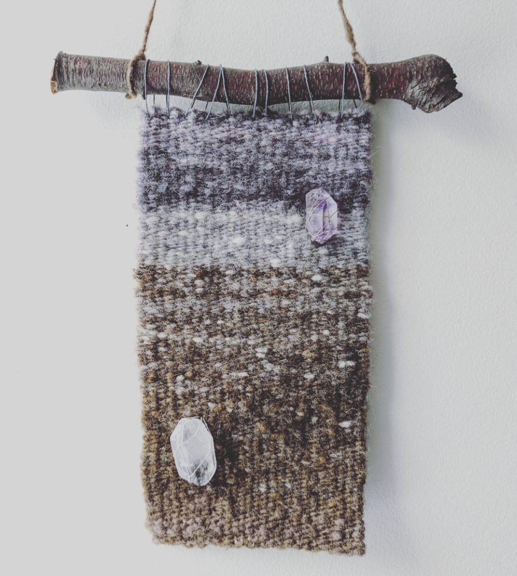 Untitled weaving, various fibers and other natural materials, 2017