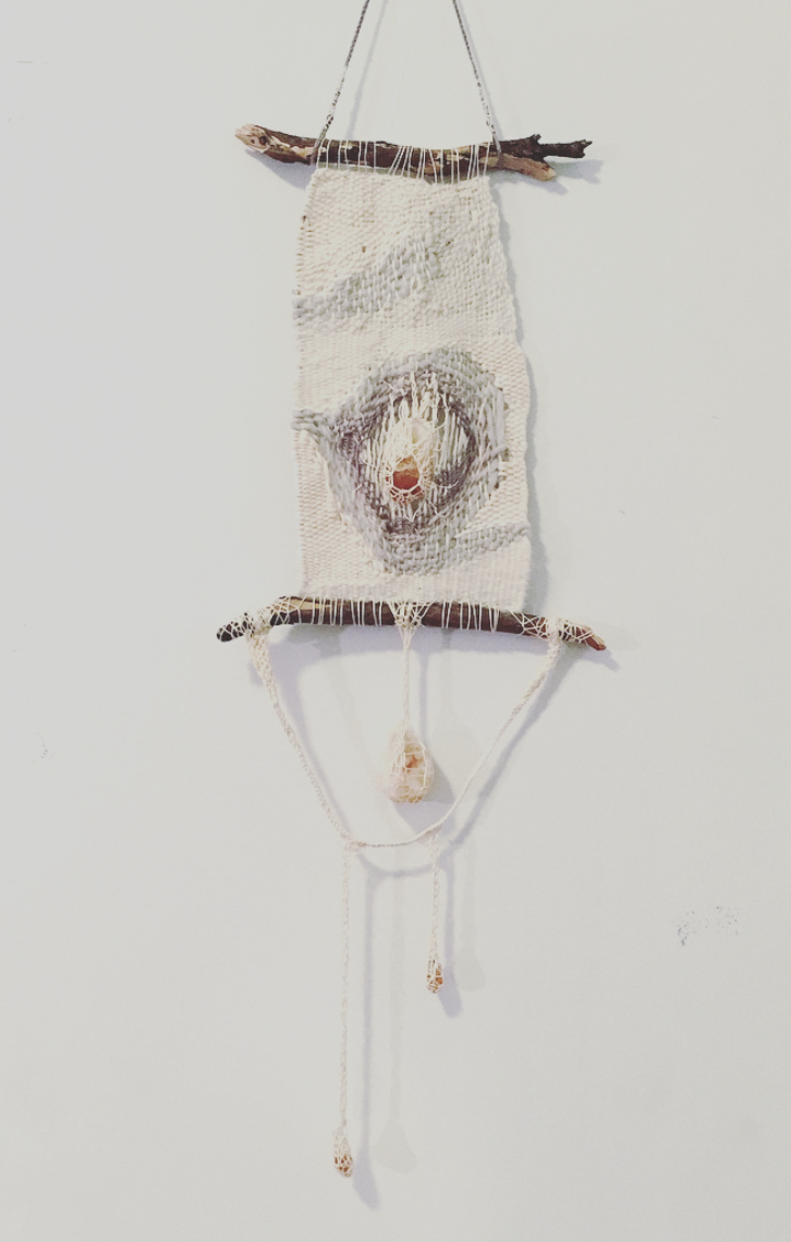Untitled weaving, various fibers and other natural materials, 2017