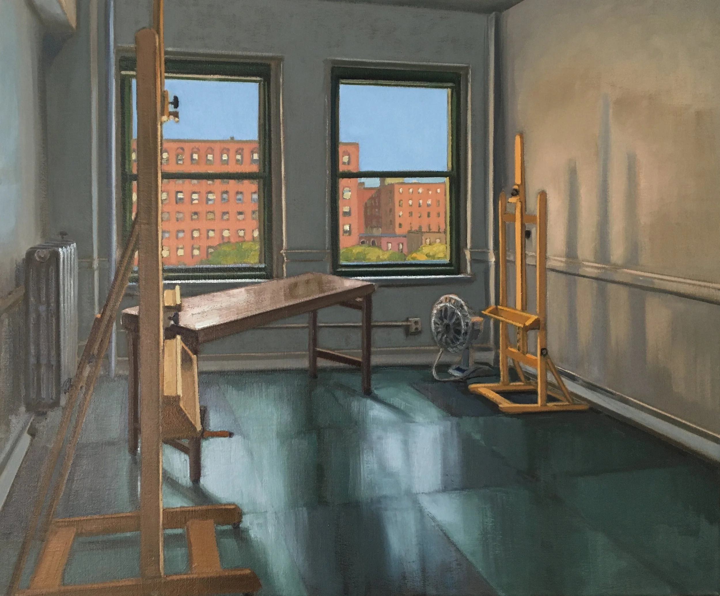 In the Studio:  June (Two Easels)