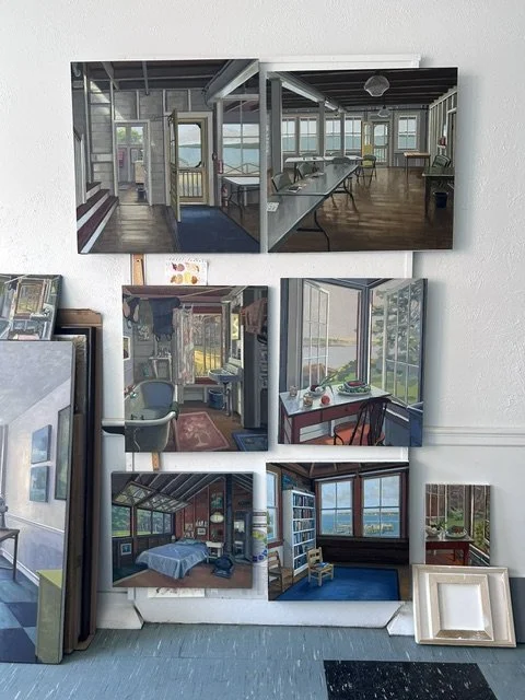paintings in Alison's studio