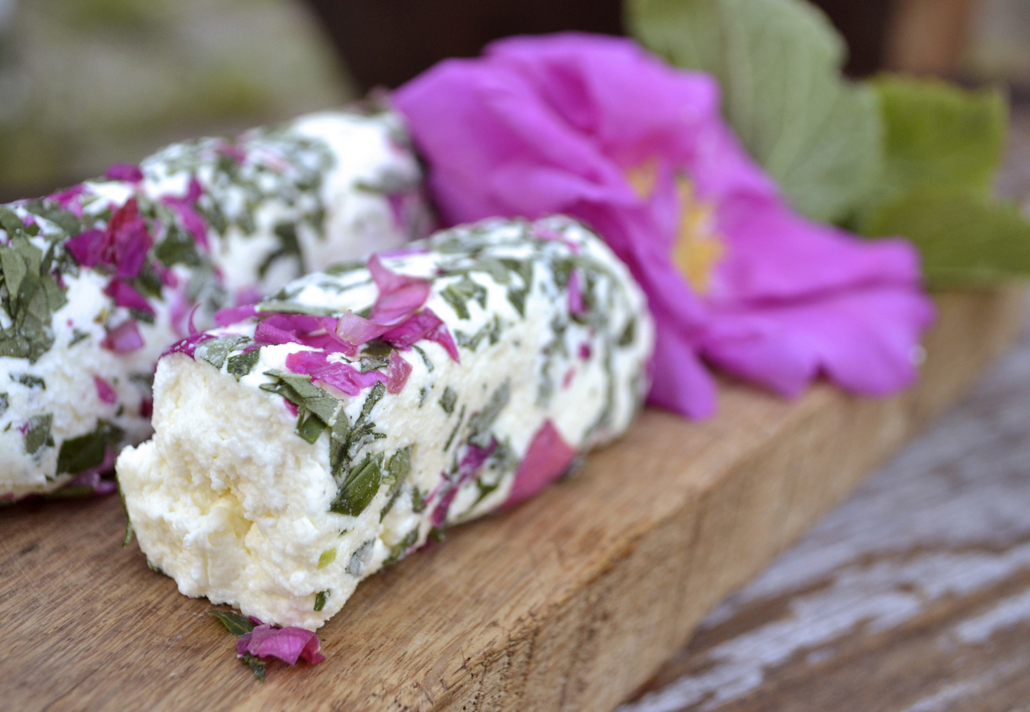 Rose Petal and Anise Hyssop Chevre