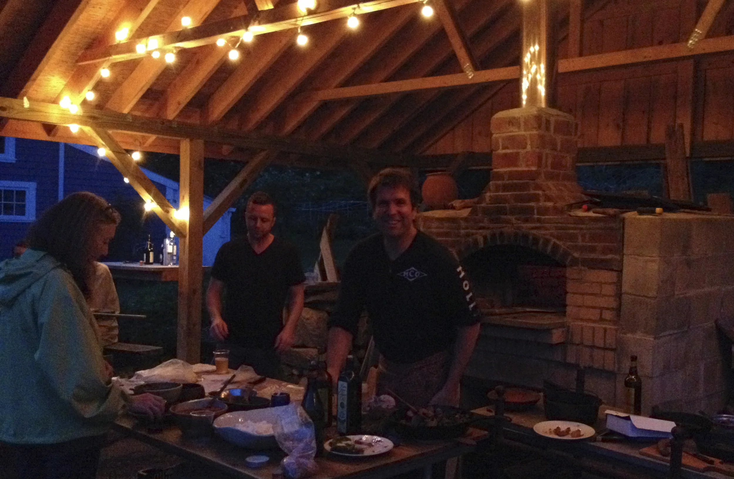 The wood-fired oven at Eva's Garden