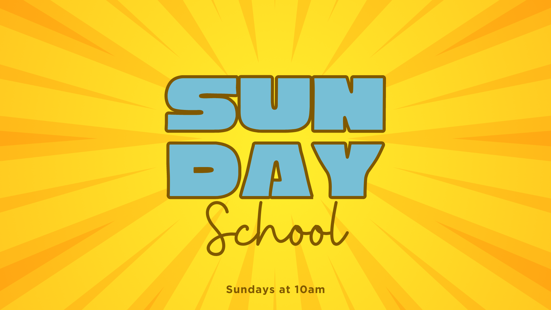 Sunday School for kids prek through 8th grade every Sunday