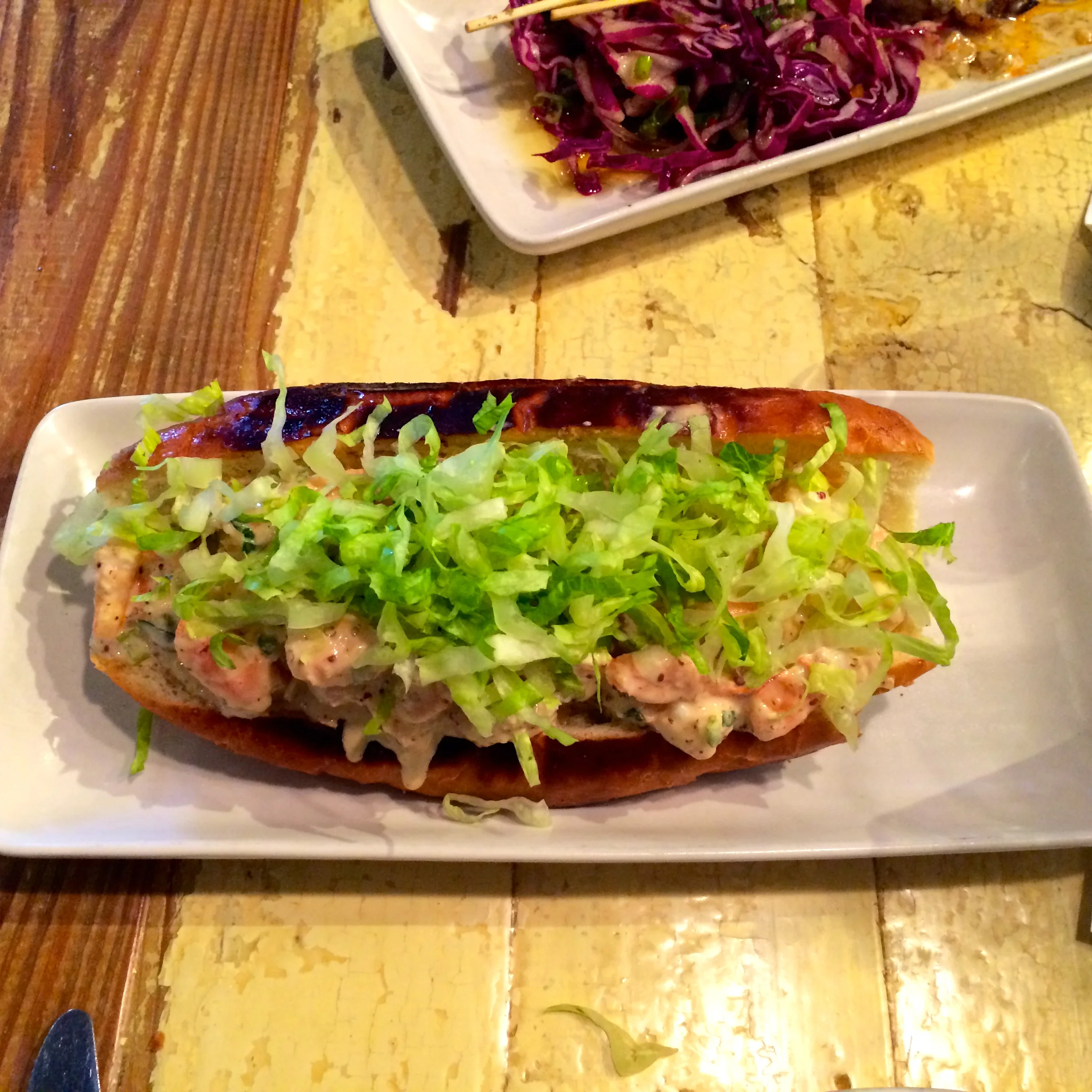 Shrimp roll at Pêche