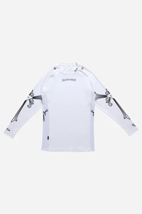 F/W 25 Special edition - "Ghost Core" Rash Guard WHITE Long sleeve