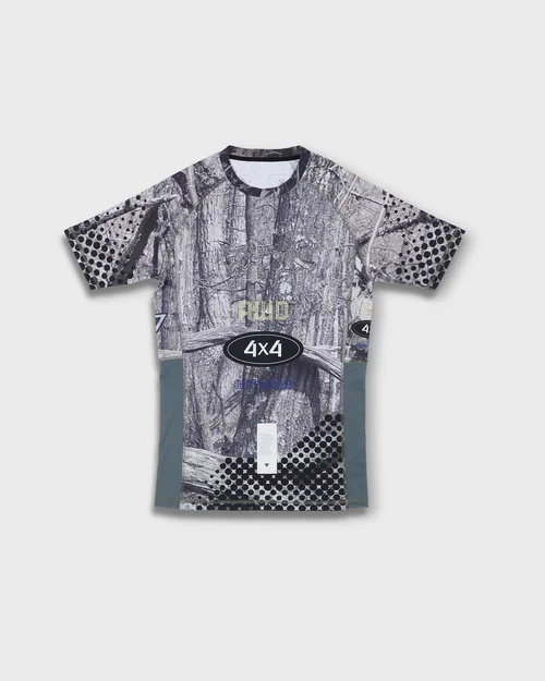 Hudson Highlands Camo Series Short Sleeves Rash Guard - Palisade Blue
