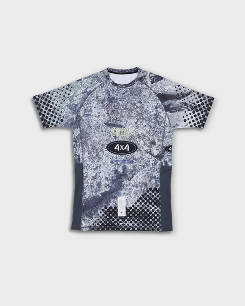 Hudson Highlands Camo Series Short Sleeves Rash Guard - Lichen Grey