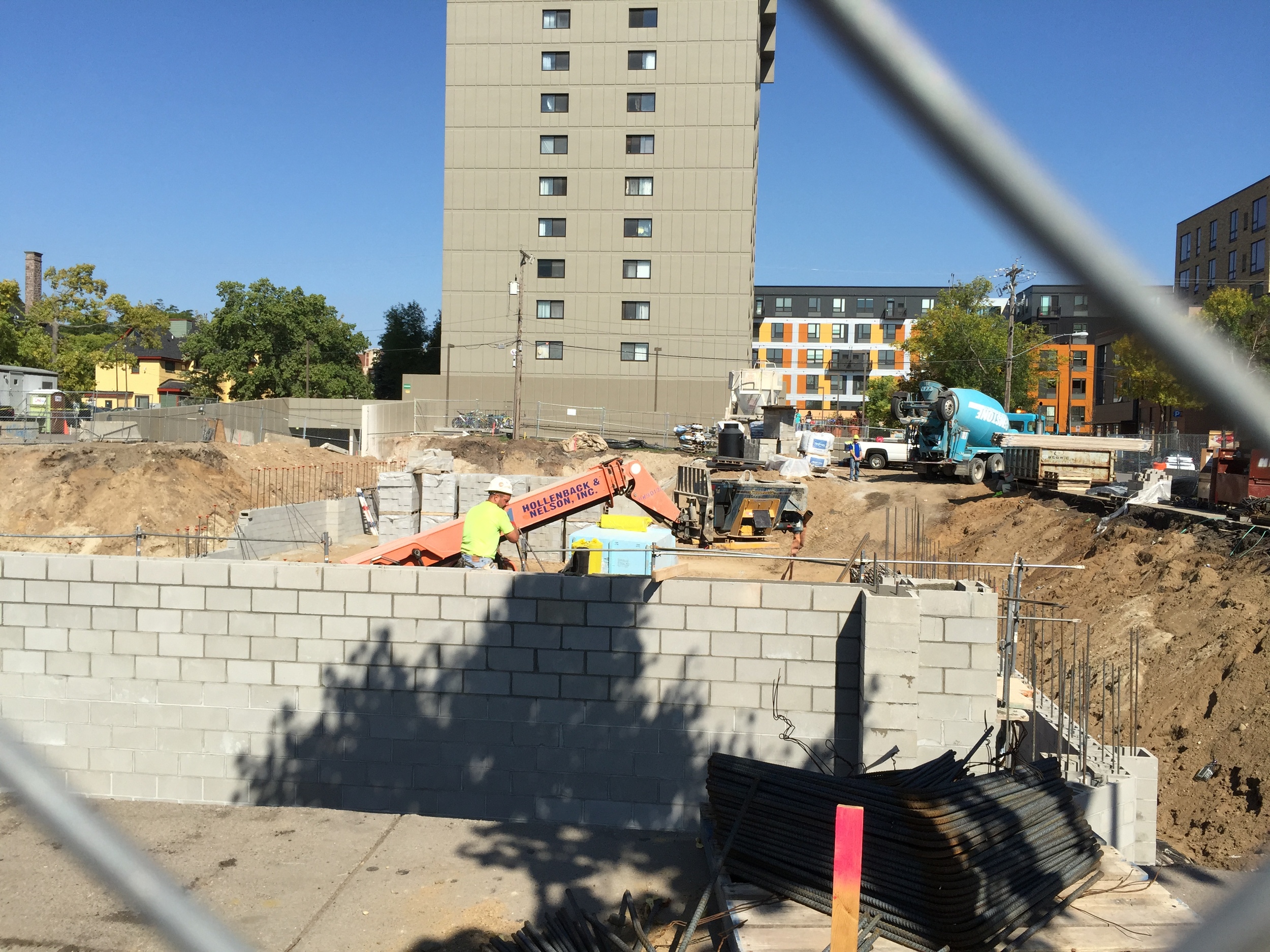 Lower foundation under construction